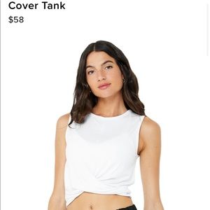 Alo Yoga Cover Tank in White
